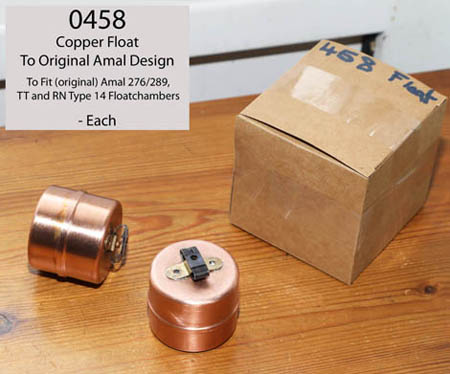 Copper Float to fit original Amal carbs